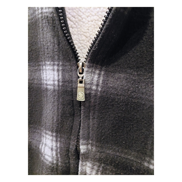 Boys Plaid Shearling-lined Zip-up Hoodie - Picture 3 of 4